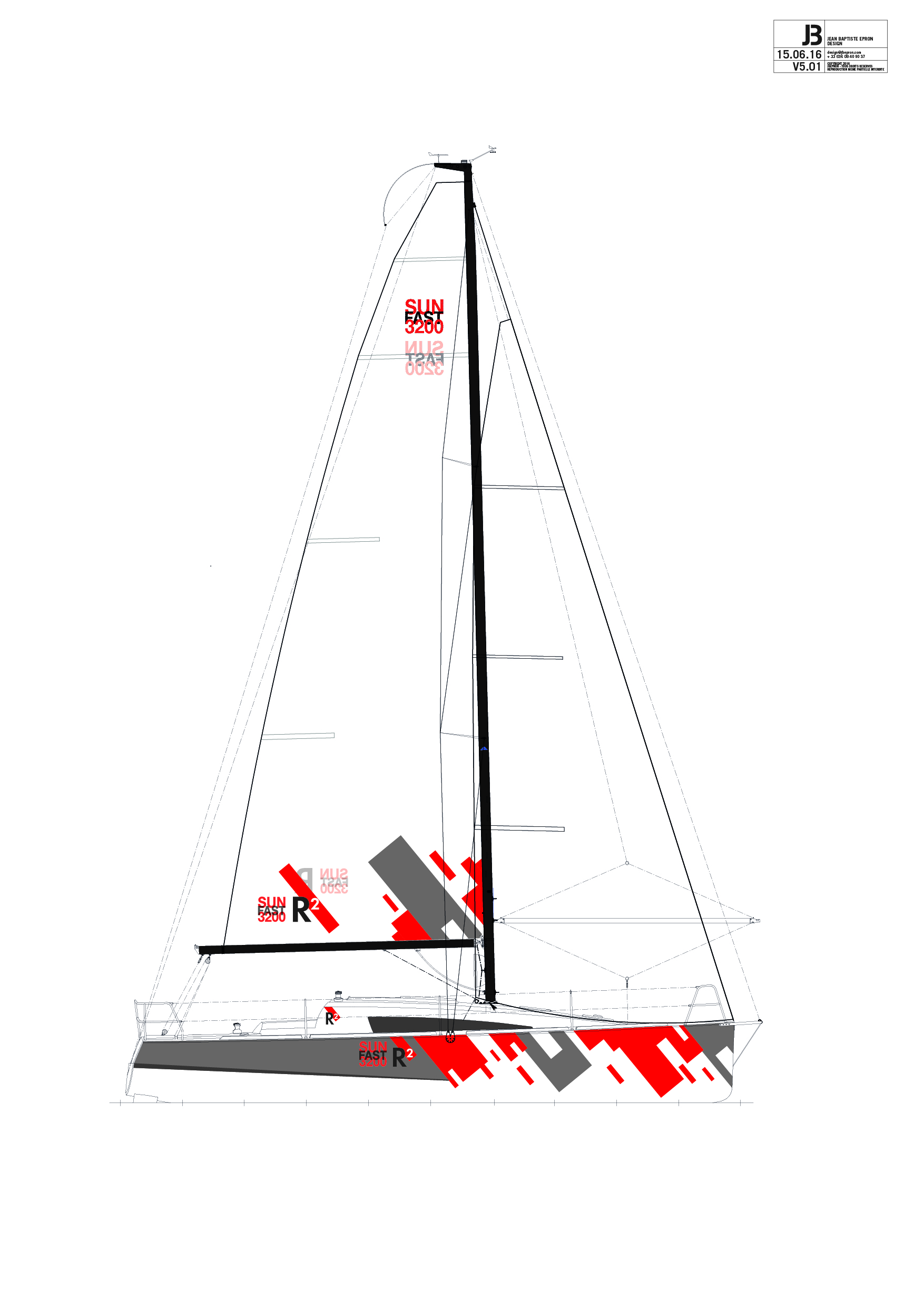 Sun Fast 3200 R2 Layout Jeanneau Sun Fast 3200 Plan