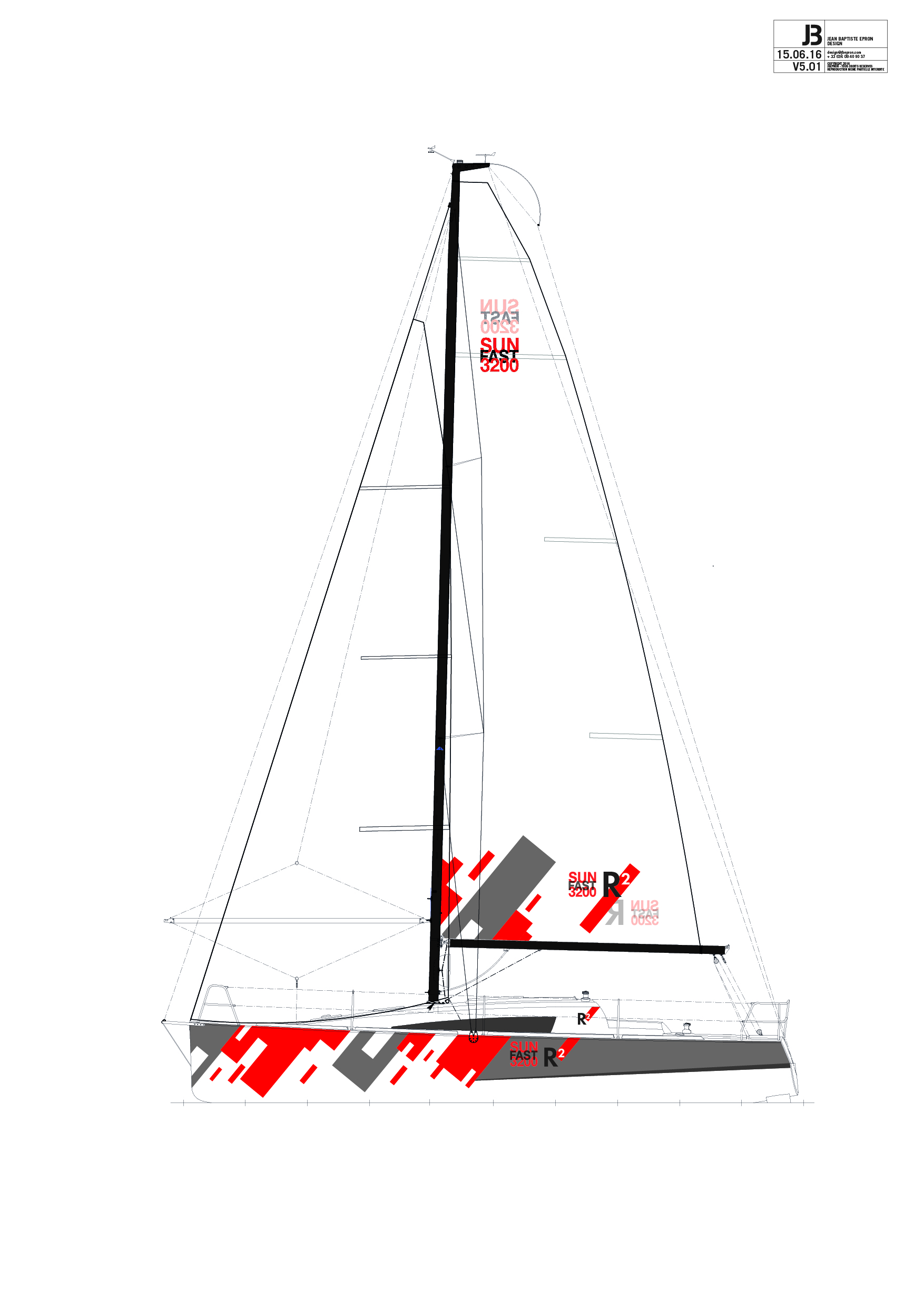 Sun Fast 3200 R2 Layout Jeanneau Sun Fast 3200 Plan